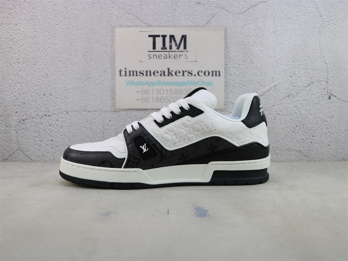 LV Trainer Sneaker Black White